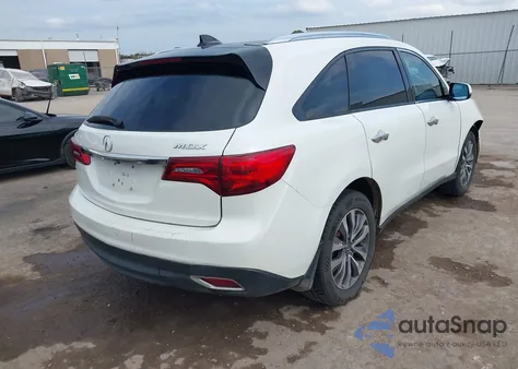 2016 Acura Mdx Technology Acurawatch Plus Packages/Technology Package from USA, damaged, VIN 5FRYD4H43GB016998